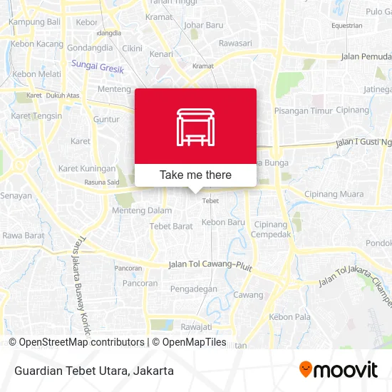 Guardian Tebet Utara map