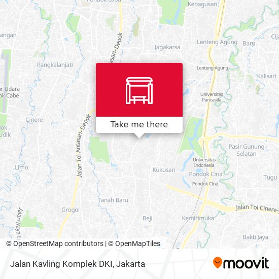 Jalan Kavling Komplek DKI map