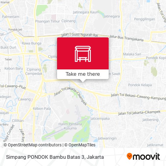 Simpang PONDOK Bambu Batas 3 map