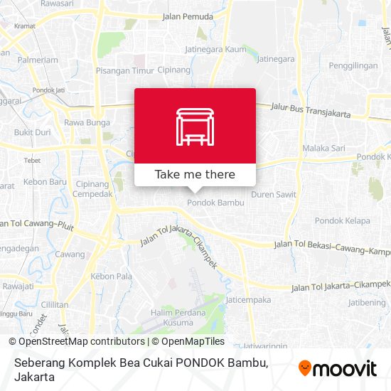 Seberang Komplek Bea Cukai PONDOK Bambu map