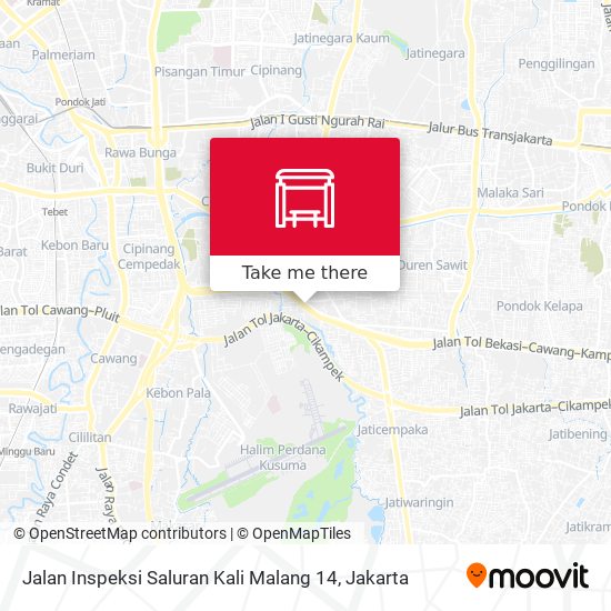 Jalan Inspeksi Saluran Kali Malang 14 map