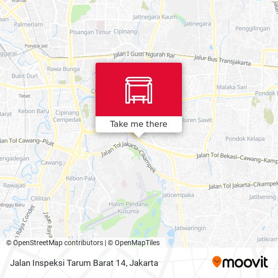 Jalan Inspeksi Tarum Barat 14 map