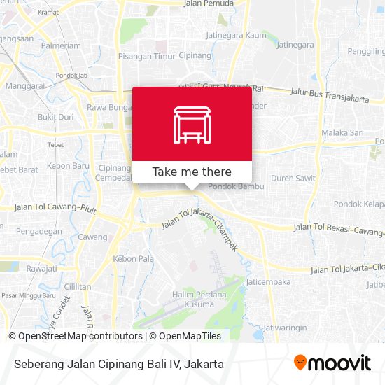 Seberang Jalan Cipinang Bali IV map