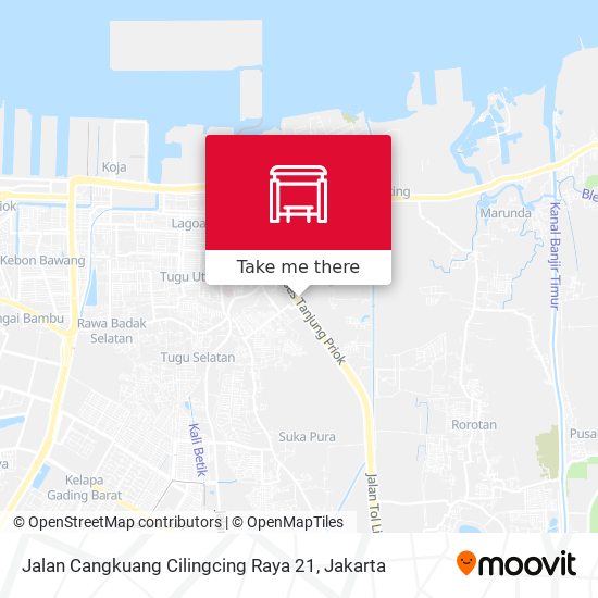 Jalan Cangkuang Cilingcing Raya 21 map