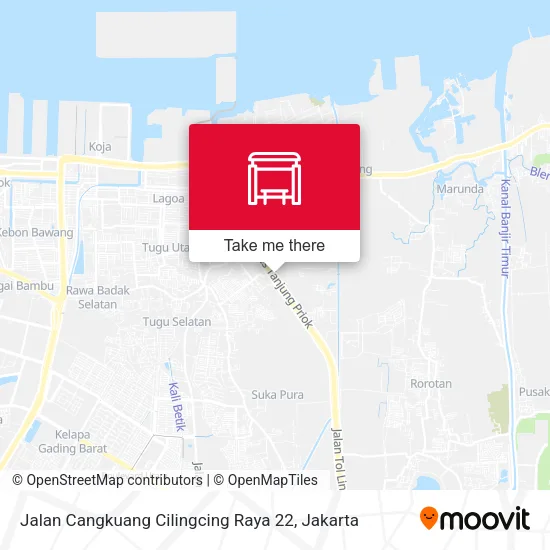 Jalan Cangkuang Cilingcing Raya 22 map