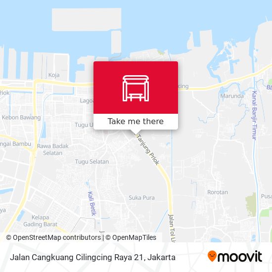 Jalan Cangkuang Cilingcing Raya 21 map