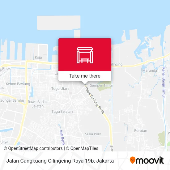 Jalan Cangkuang Cilingcing Raya 19b map