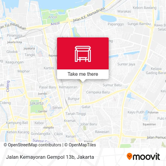 Jalan Kemayoran Gempol 13b map