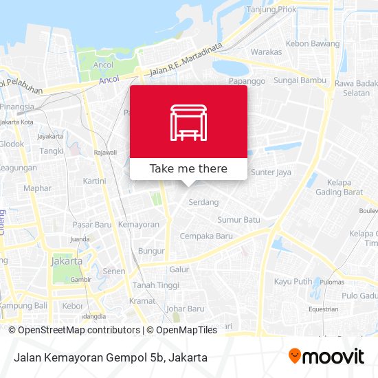 Jalan Kemayoran Gempol 5b map