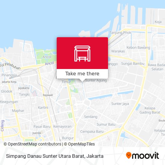 Simpang Danau Sunter Utara Barat map