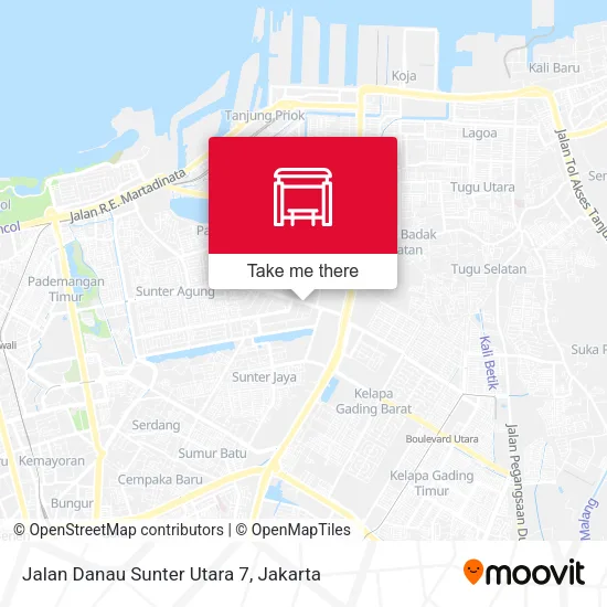 Jalan Danau Sunter Utara 7 map