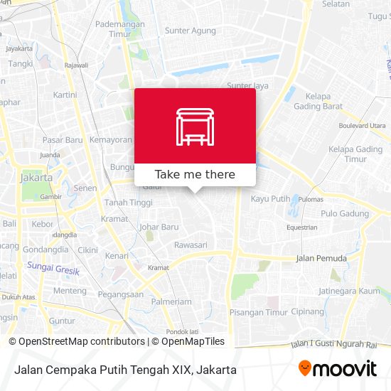 Jalan Cempaka Putih Tengah XIX map