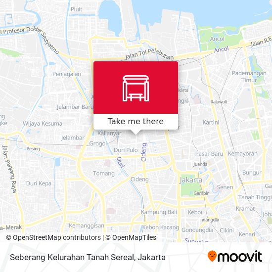 Seberang Kelurahan Tanah Sereal map