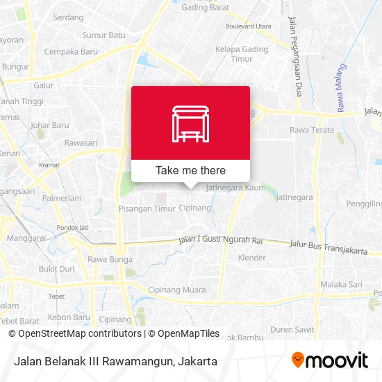 Jalan Belanak III Rawamangun map
