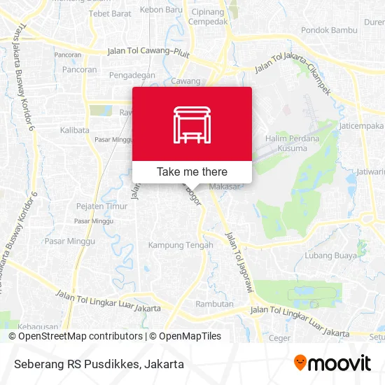 Seberang RS Pusdikkes map