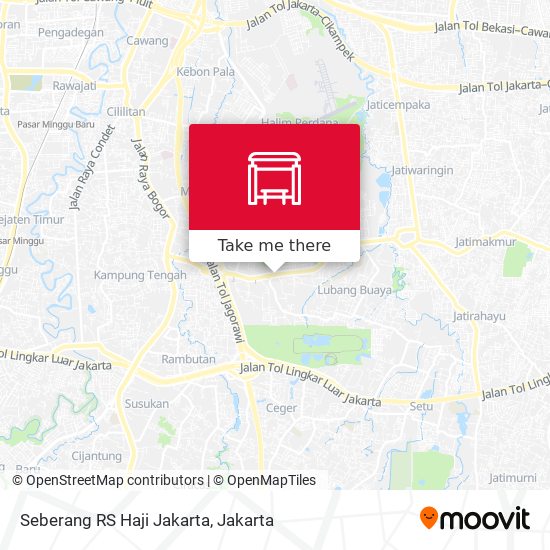 Seberang RS Haji Jakarta map