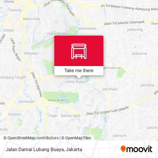 Jalan Damai Lubang Buaya map