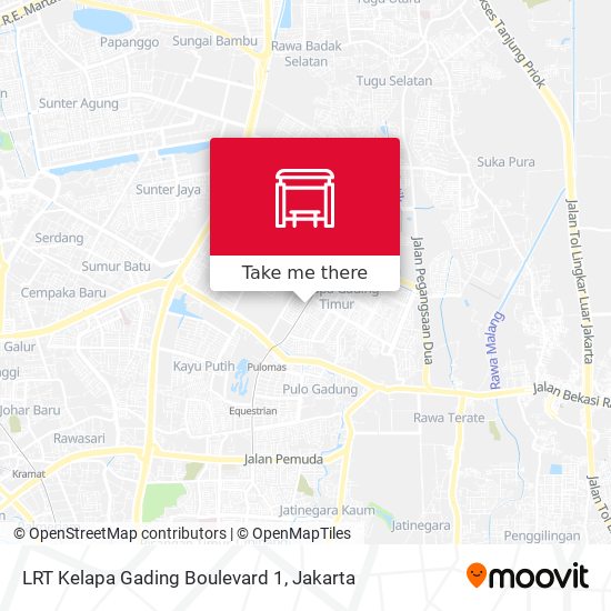 LRT Kelapa Gading Boulevard 1 map