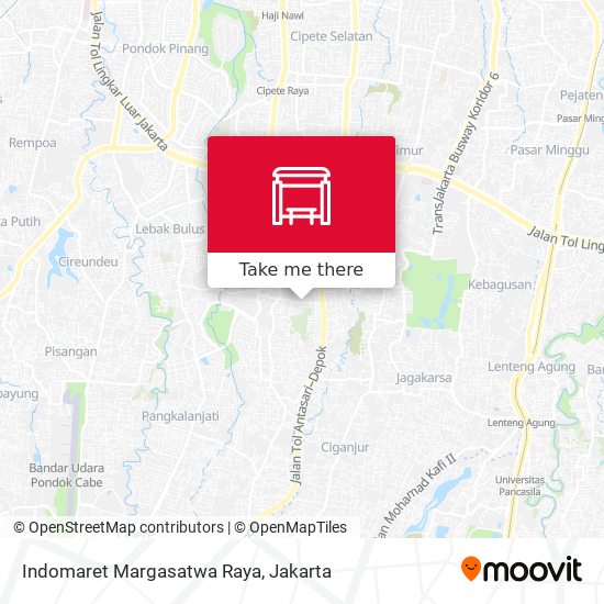 Indomaret Margasatwa Raya map