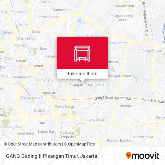 GANG Gading II Pisangan Timur map