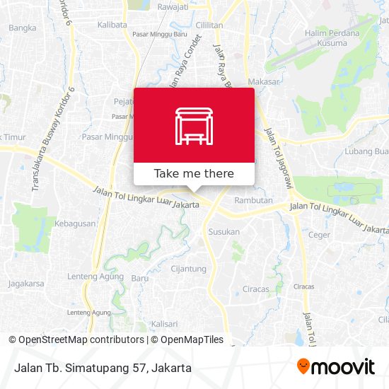 Jalan Tb. Simatupang 57 map