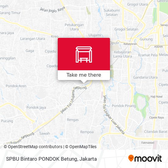 SPBU Bintaro PONDOK Betung map