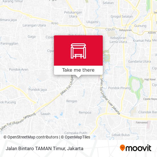 Jalan Bintaro TAMAN Timur map