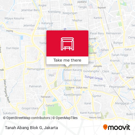 Tanah Abang Blok G map