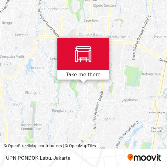 UPN PONDOK Labu map