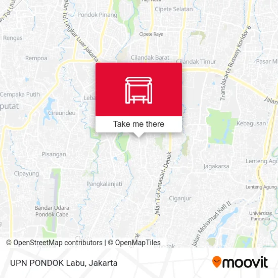 UPN PONDOK Labu map