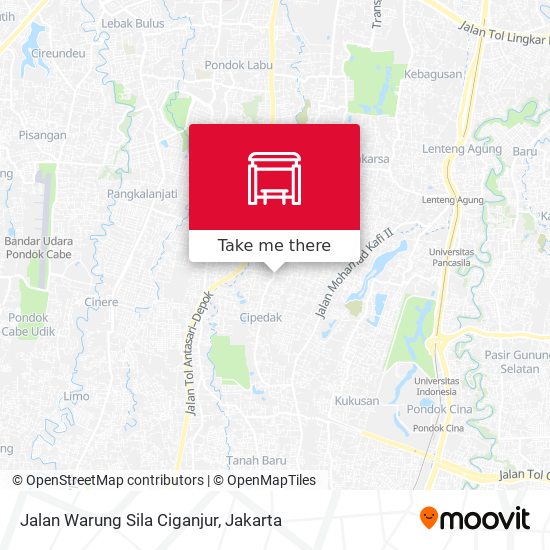 Jalan Warung Sila Ciganjur map
