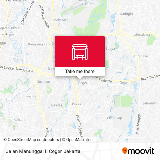 Jalan Manunggal II Ceger map