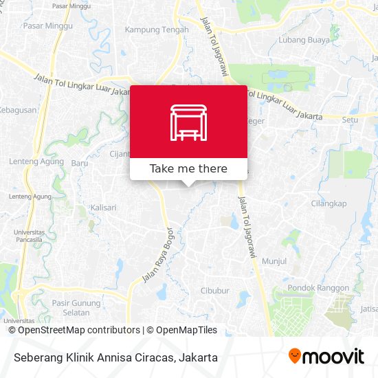 Seberang Klinik Annisa Ciracas map