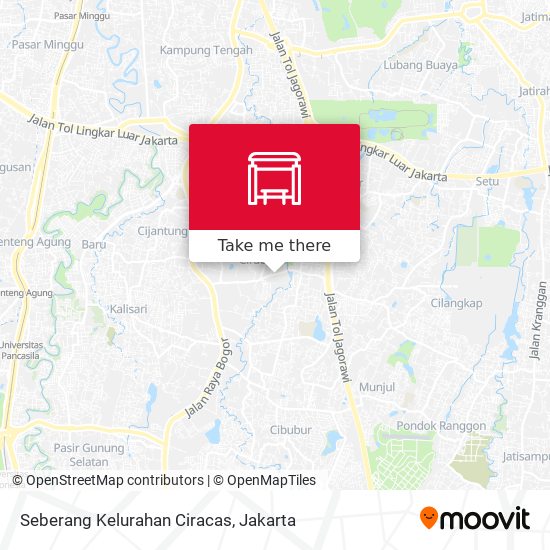 Seberang Kelurahan Ciracas map