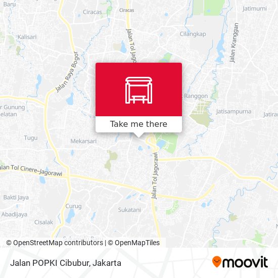 Jalan POPKI Cibubur map