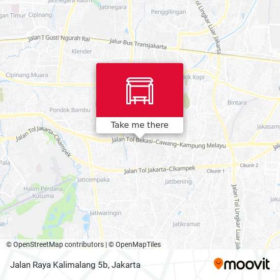 Jalan Raya Kalimalang 5b map