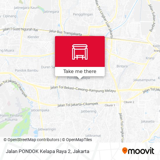 Jalan PONDOK Kelapa Raya 2 map