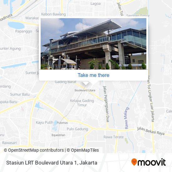 Stasiun LRT Boulevard Utara 1 map