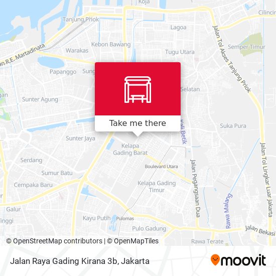 Jalan Raya Gading Kirana 3b map