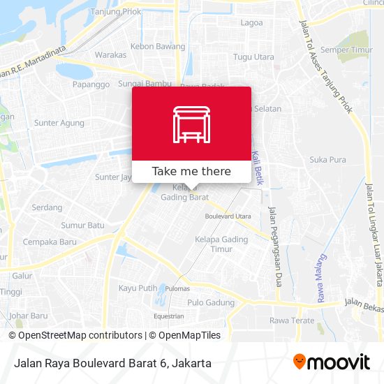 Jalan Raya Boulevard Barat 6 map
