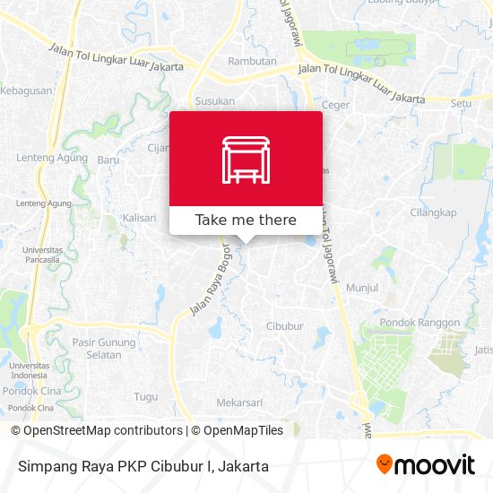 Simpang Raya PKP Cibubur I map