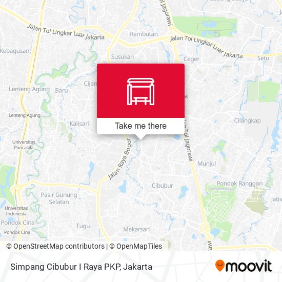 Simpang Cibubur I Raya PKP map