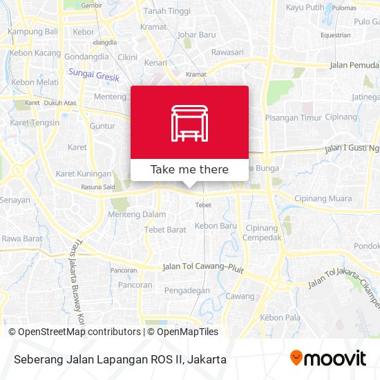Seberang Jalan Lapangan ROS II map