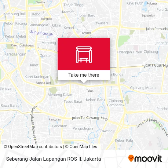 Seberang Jalan Lapangan ROS II map