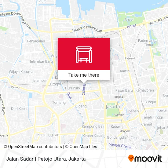 Jalan Sadar I Petojo Utara map