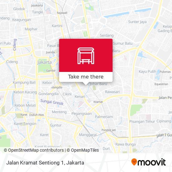 Jalan Kramat Sentiong 1 map