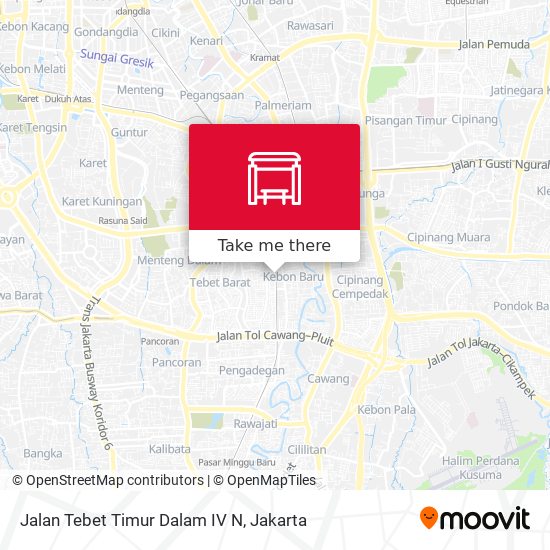 Jalan Tebet Timur Dalam IV N map