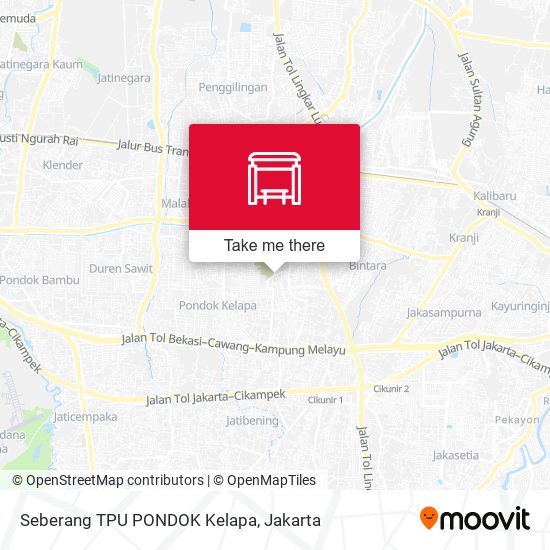 Seberang TPU PONDOK Kelapa map
