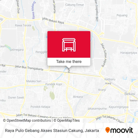 Raya Pulo Gebang Akses Stasiun Cakung map