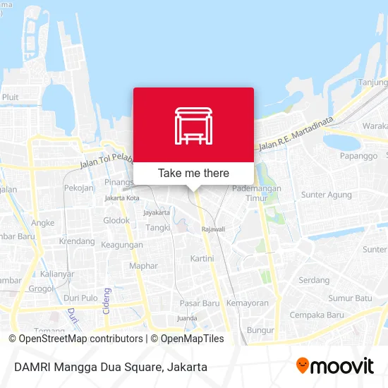 DAMRI Mangga Dua Square map